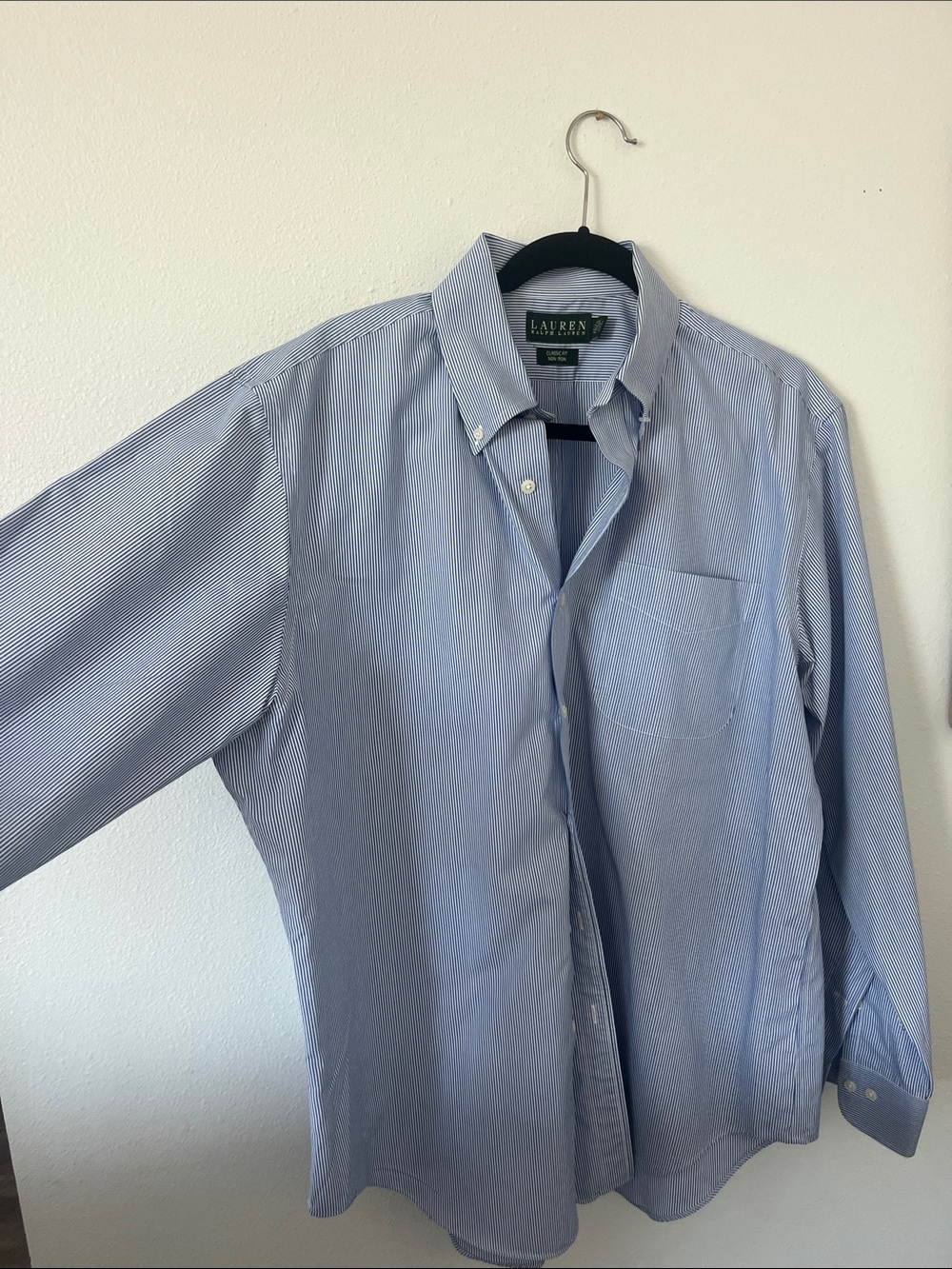 Lauren Ralph Lauren Light Blue Thin-Stripe Men's Dress Shirt
